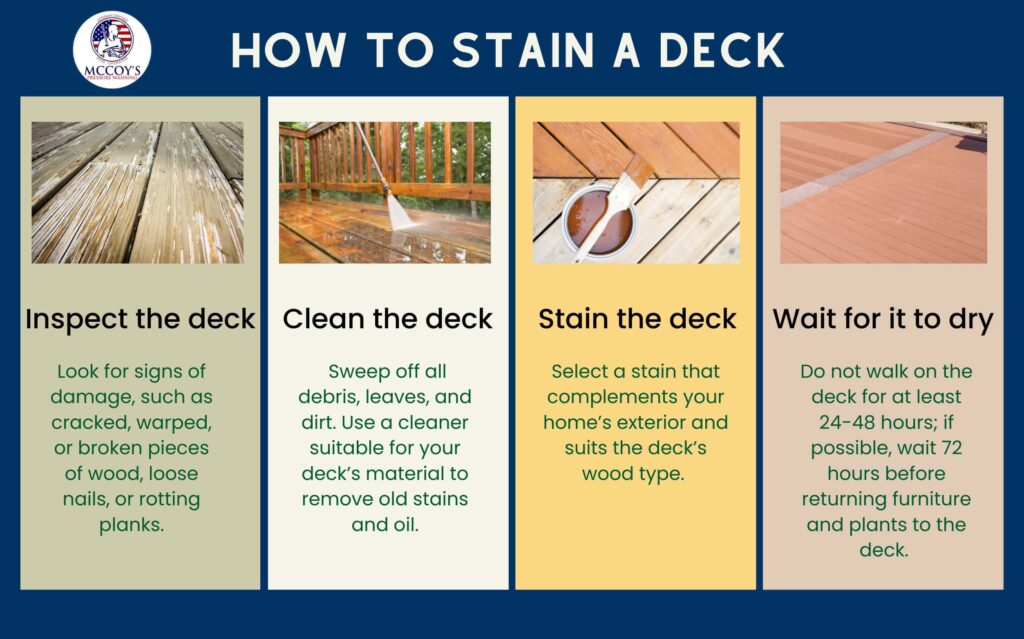 how to stain a deck