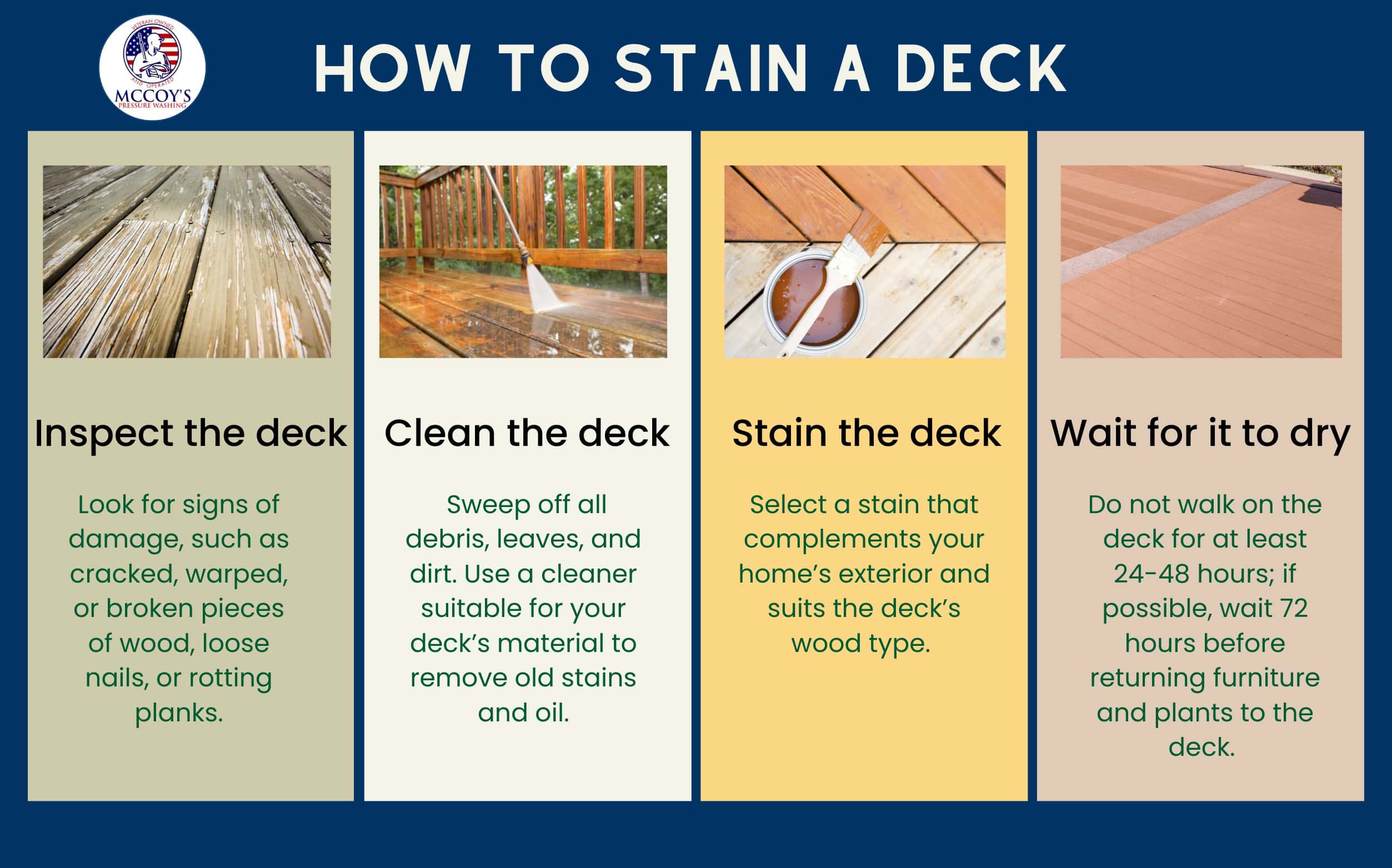 how to stain a deck